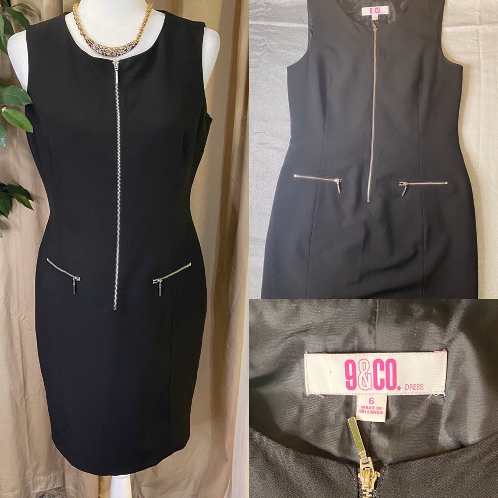 9 & Co black sleeveless dress size 6